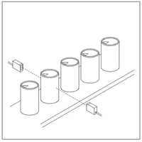 對(duì)射式光電開關(guān)用于流水線計(jì)數(shù)